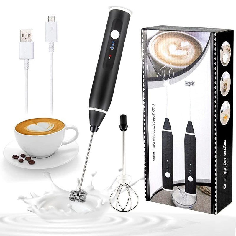 Electric Milk Frother Handheld Egg Beater Coffee Milk Drink Egg